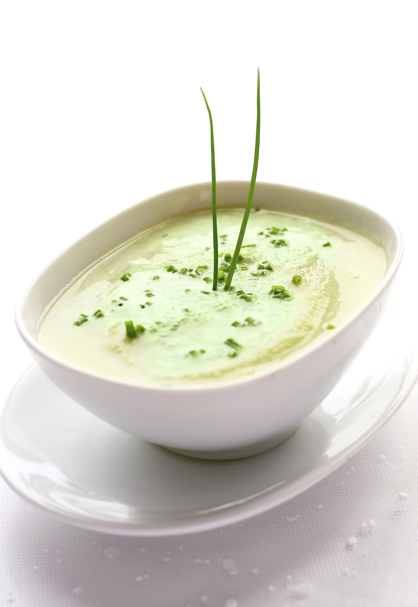 Vellutata di piselli, menta e Lattica di capra Vellutata di piselli, menta e Lattica di capra